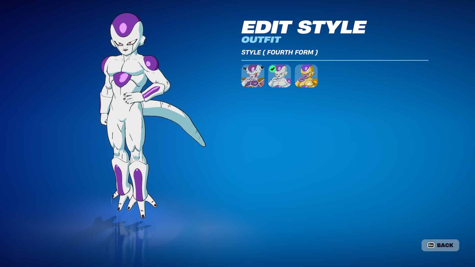 Freiza in Fortnite