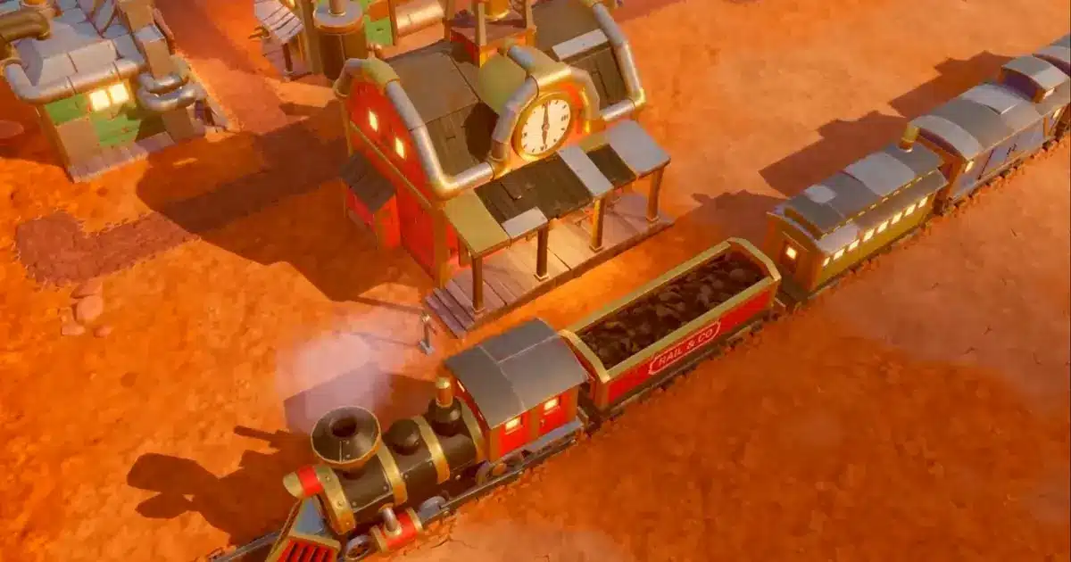 SteamWorld Build engineer buildings