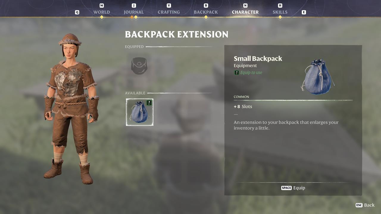 Enshrouded Backpack Upgrade