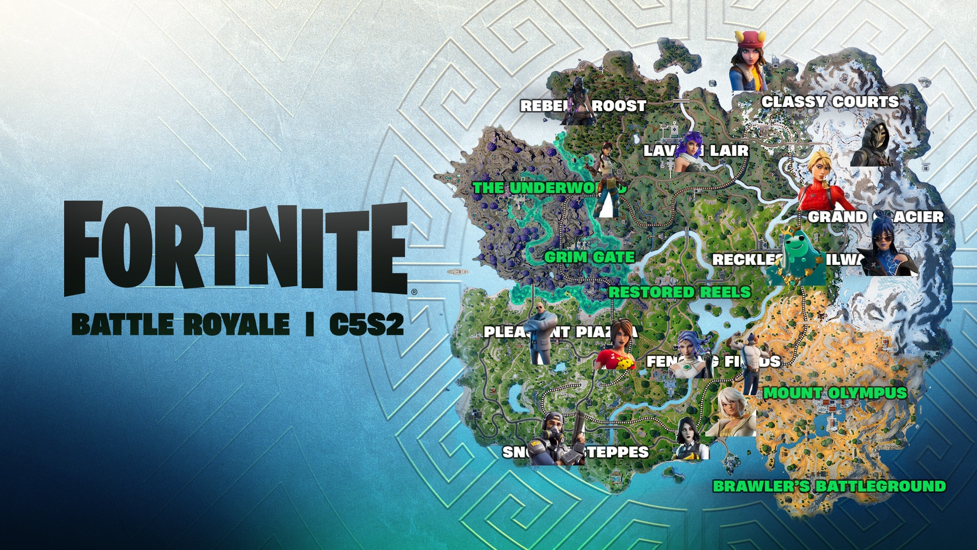 map of all the NPCs in Fortnite