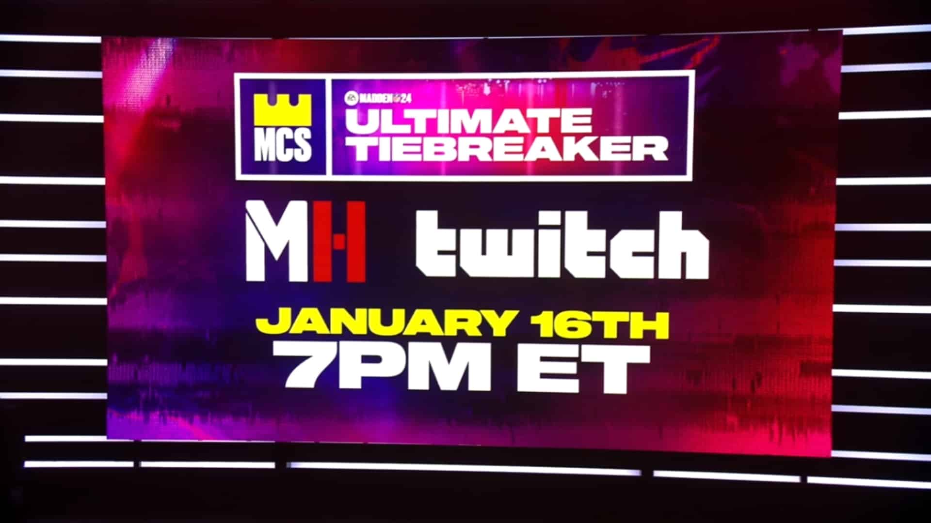 Next week, the MCS Tiebreaker will decide who the last two players of the Ultimate Madden Bowl will be!