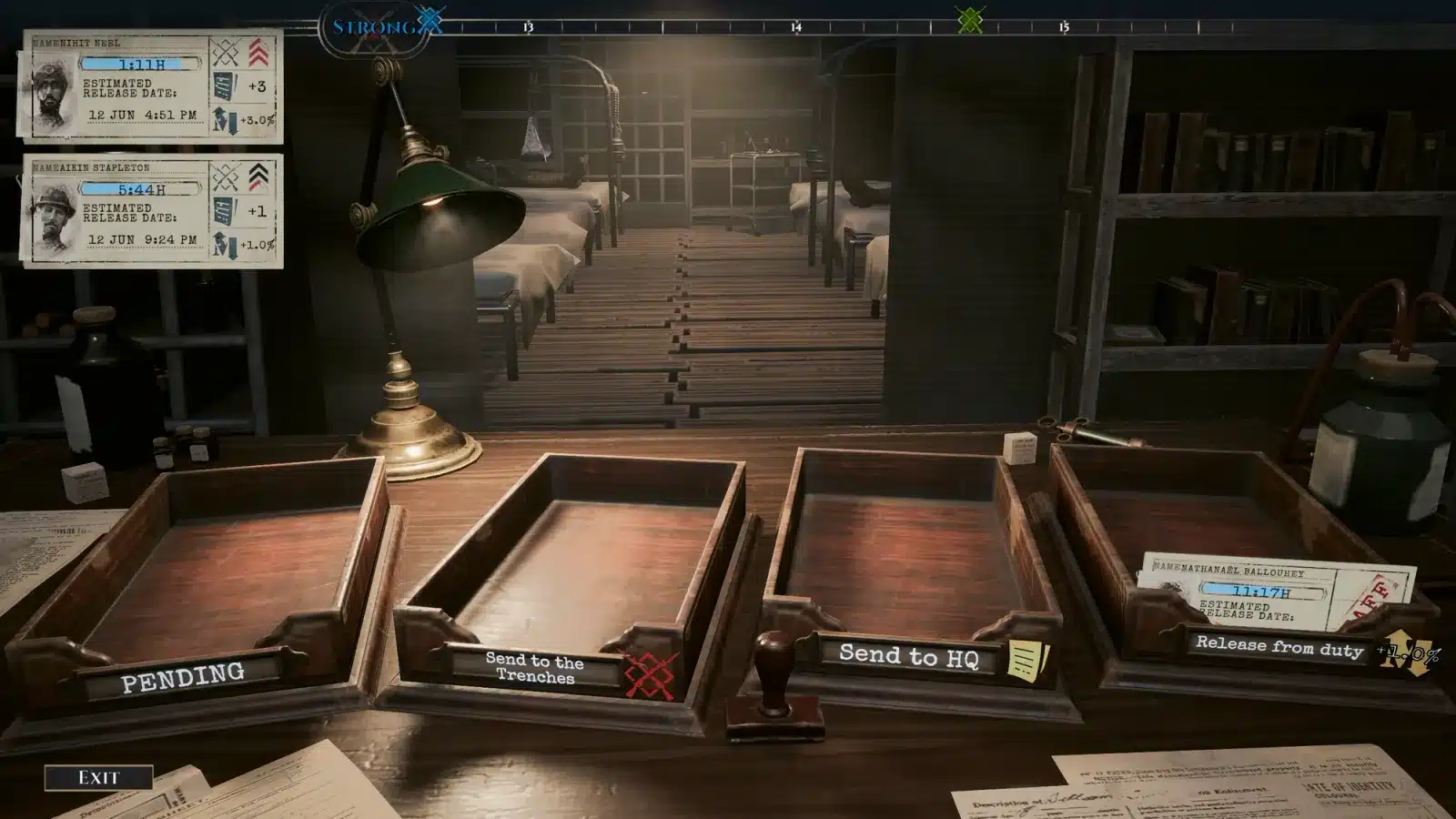 Military Drafts in War Hospital