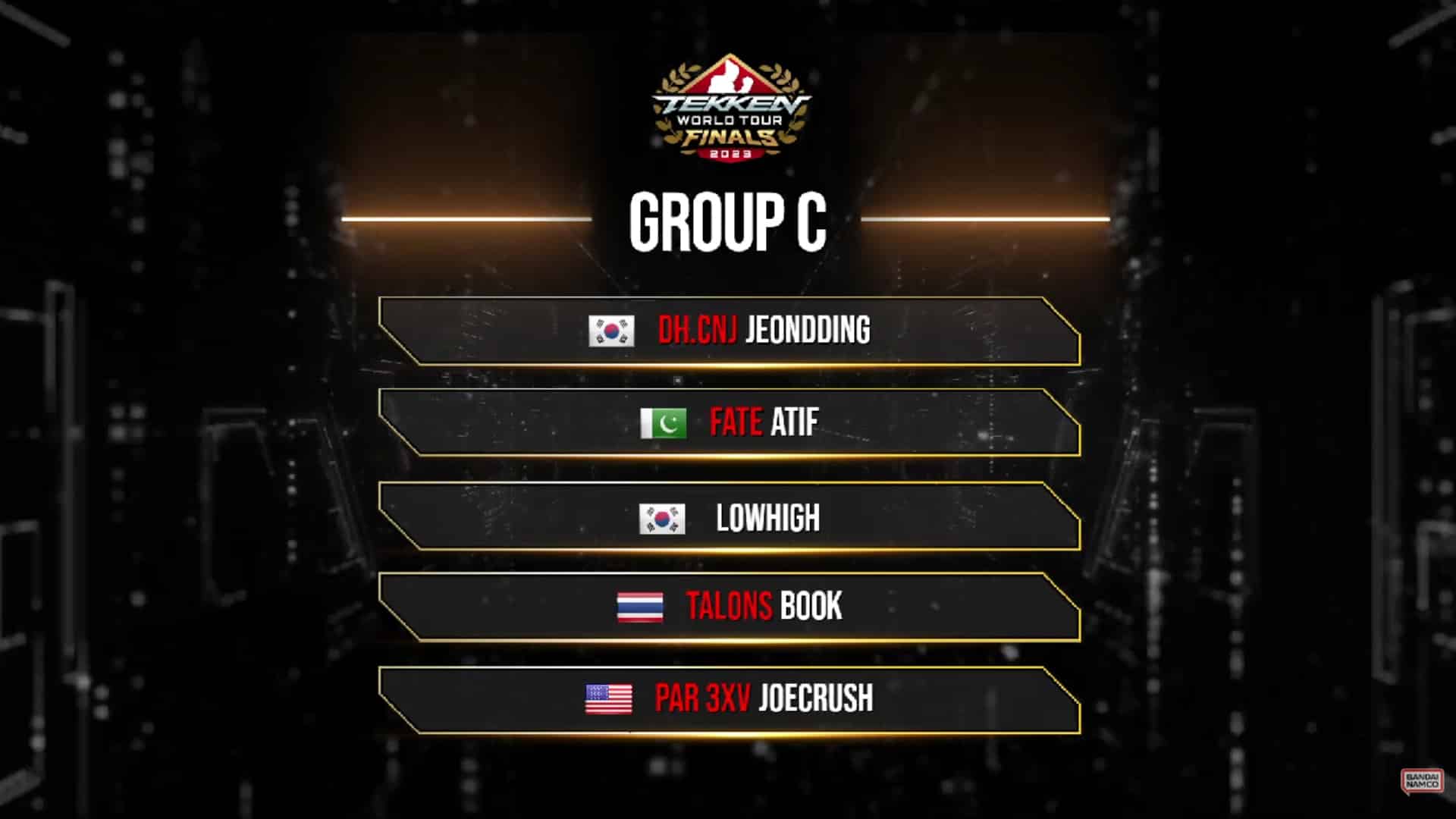 Here is Group C of Tekken World Tour Finals 2023