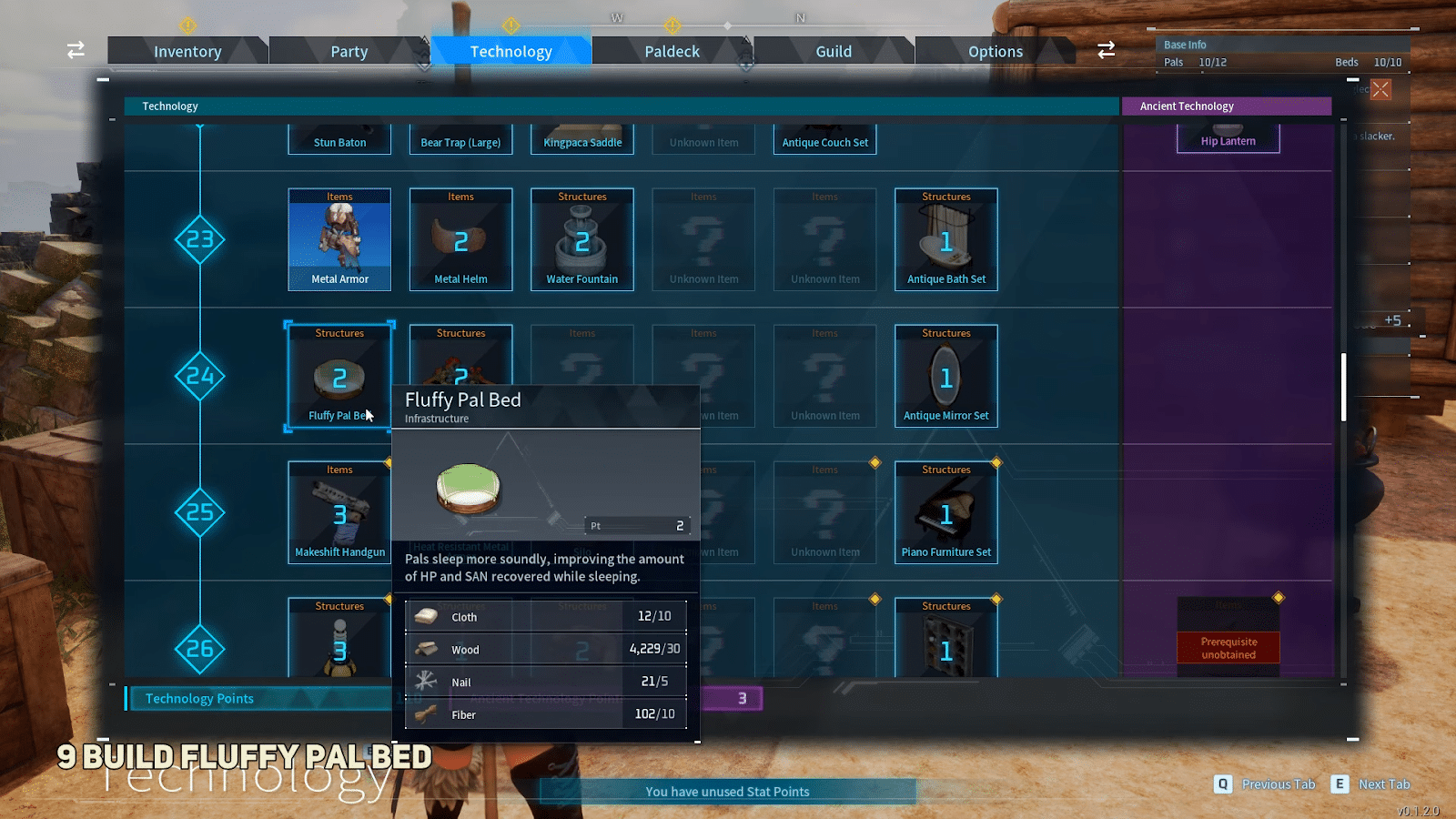 Palworld Guide - Build a Fluffy Pal Bed