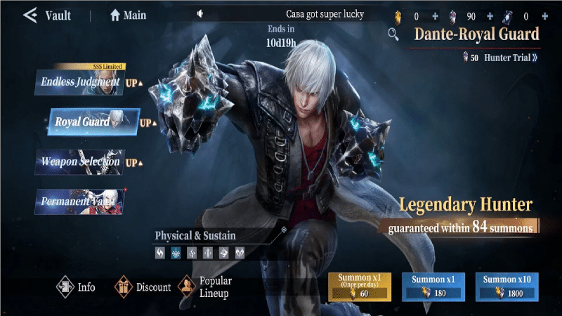 How Gacha Works in DMC: Peak of Combat