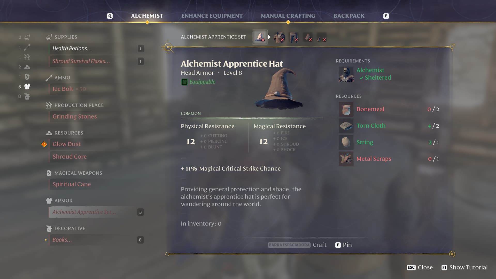 Enshrouded Wizard build