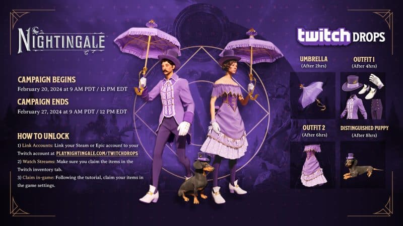 Nightingale Twitch Drops: All Drops and How to Get Them
