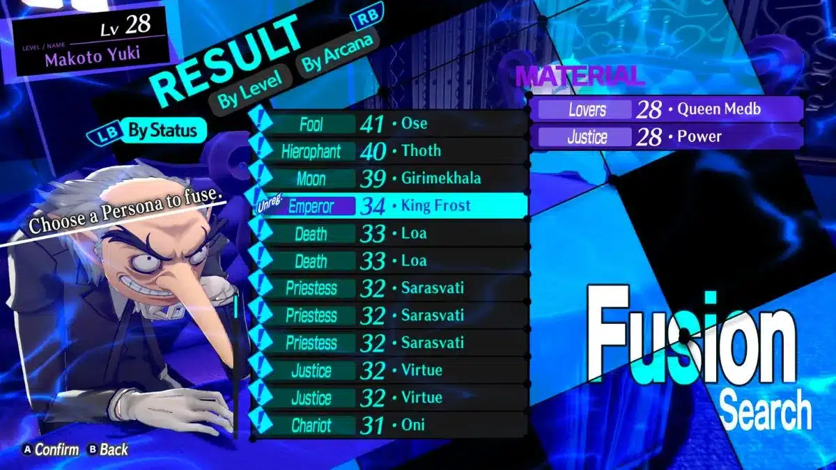 Persona 3 Reload Fusion Guide