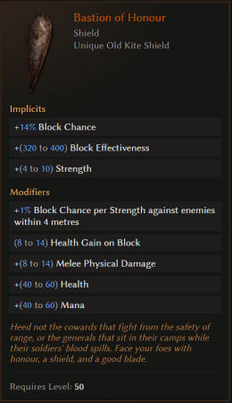 How to Get the Bastion of Honor Shield in Last Epoch