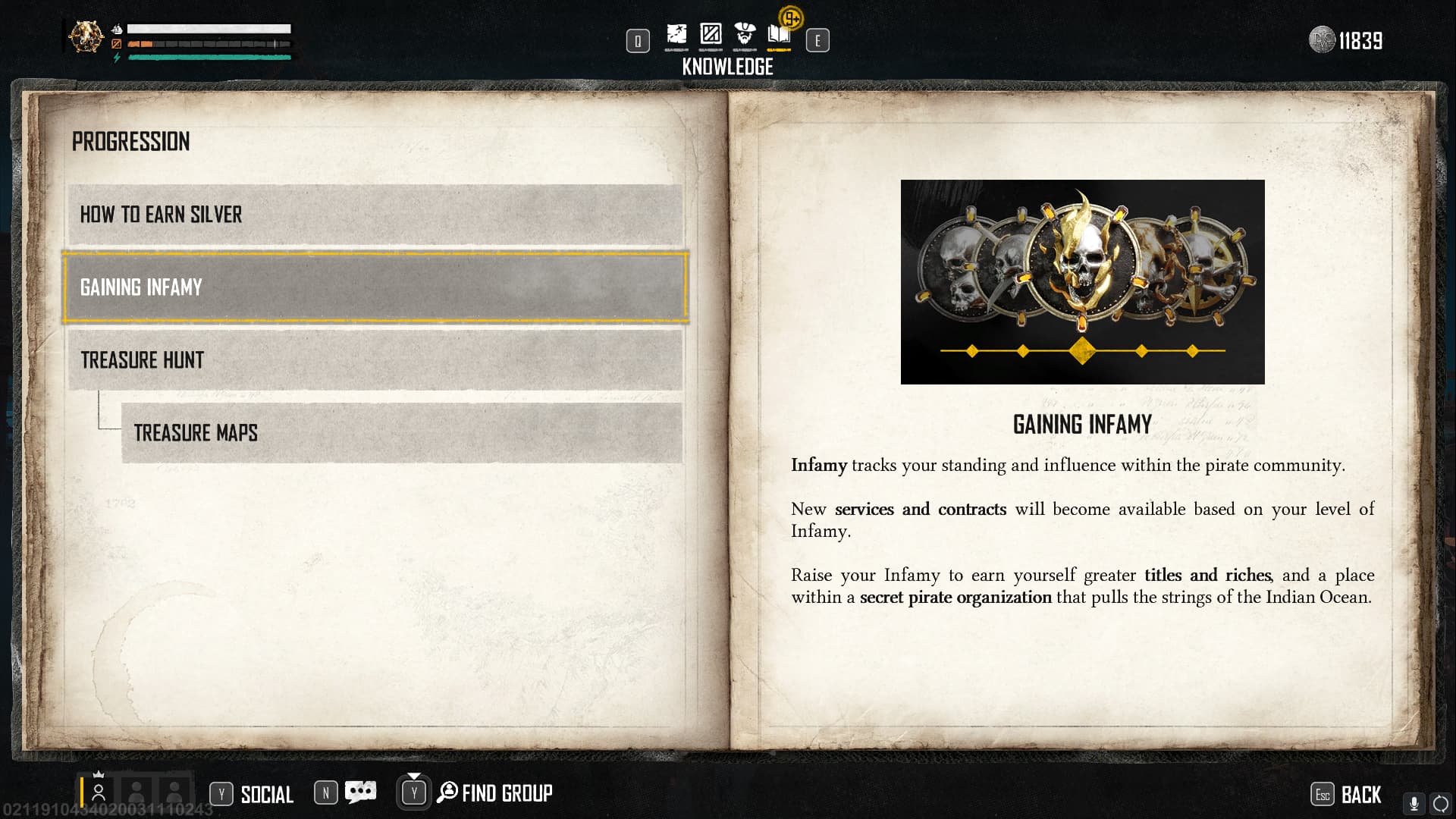 Skull and Bones Infamy Rank