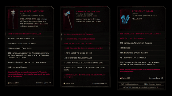 Last Epoch Legendary Items Explained