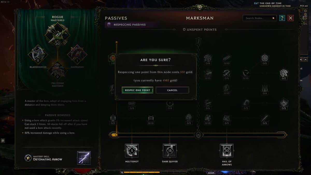 last epoch passive respec