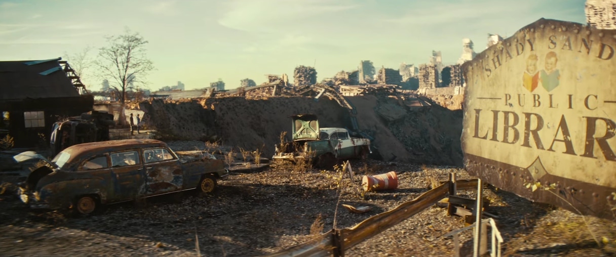 Shady Sands has apparently seen far better days.