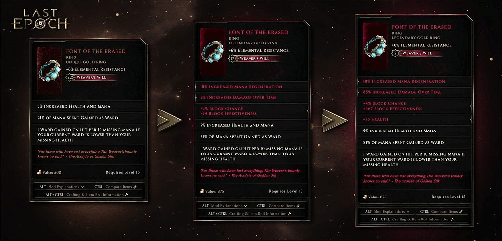 How to Make Legendary Items in Last Epoch - Crafting Guide