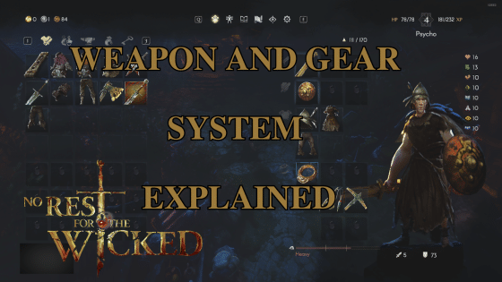 No Rest for the Wicked Weapon and Gear System Explained