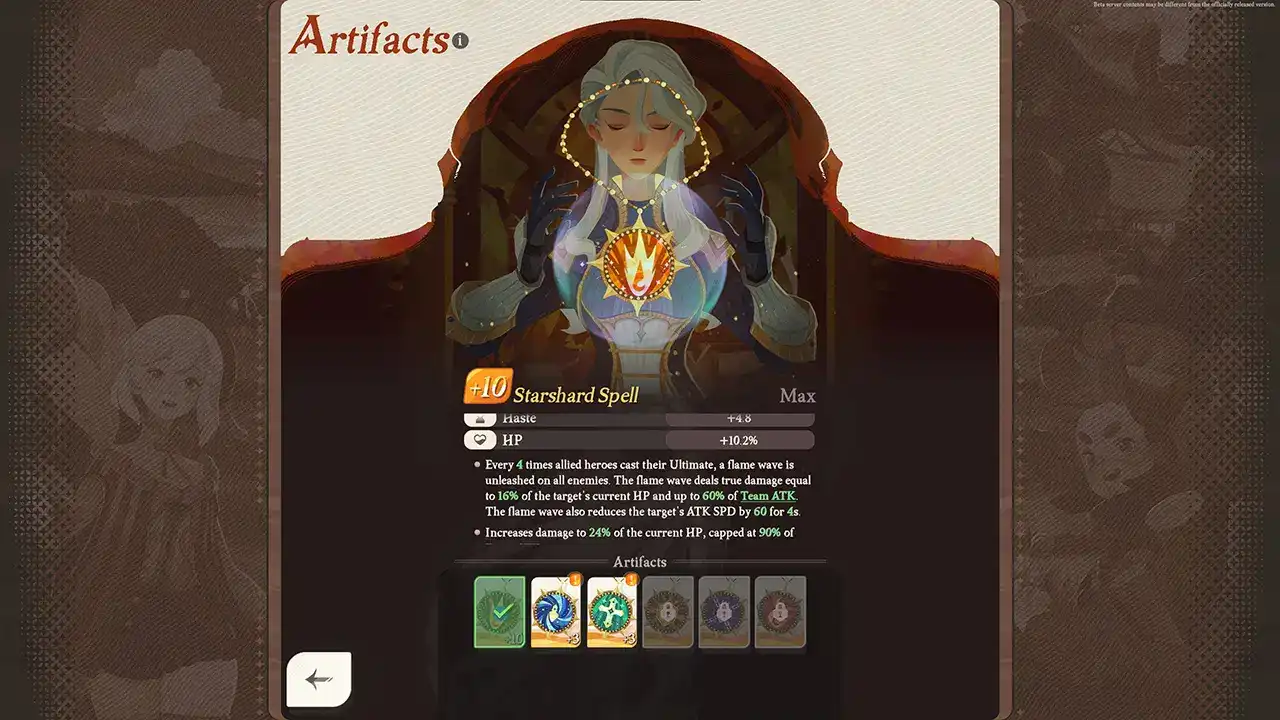 afk journey best artifacts