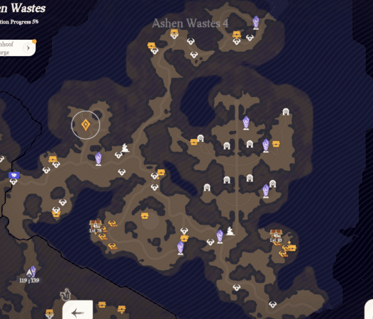 Ashen waste 4 chest location
