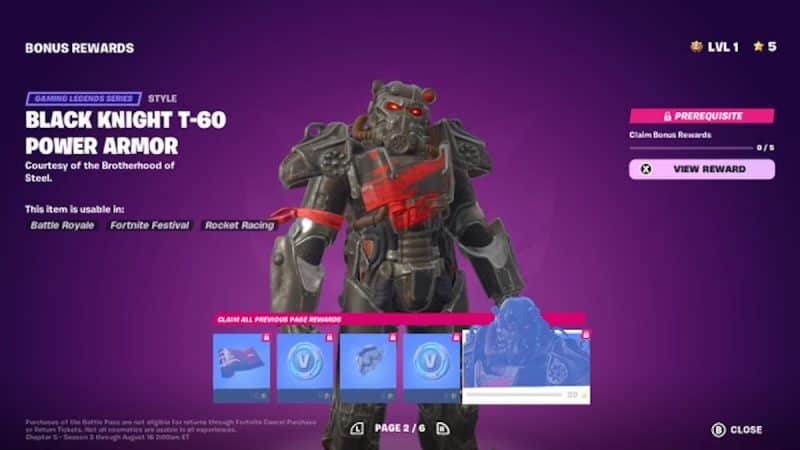 Battle Pass Fortnite C5 S3 Page Bonus