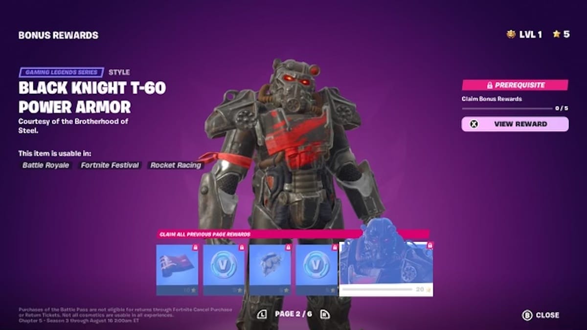 Battle Pass Fortnite C5 S3 Page Bonus