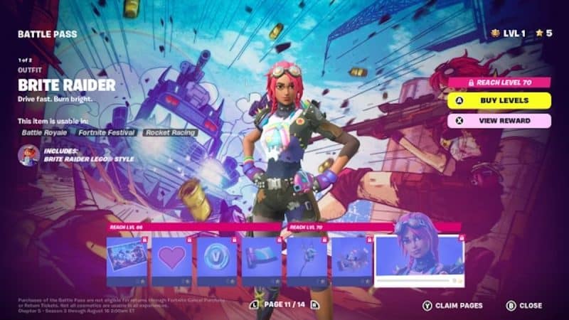Battle Pass Fortnite C5 S3 Page 11
