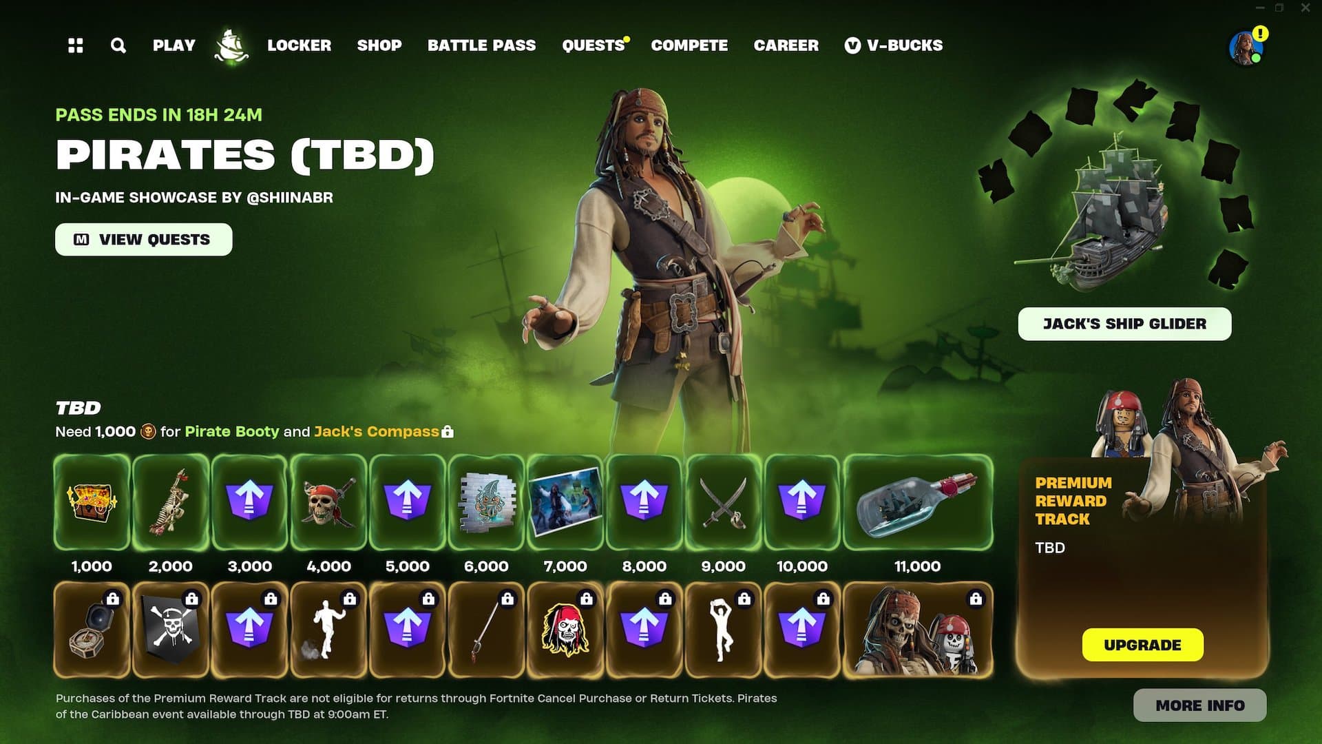 Fortnite Pirates of the Caribbean Collab