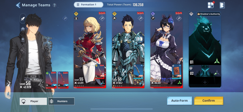 solo leveling arise teams