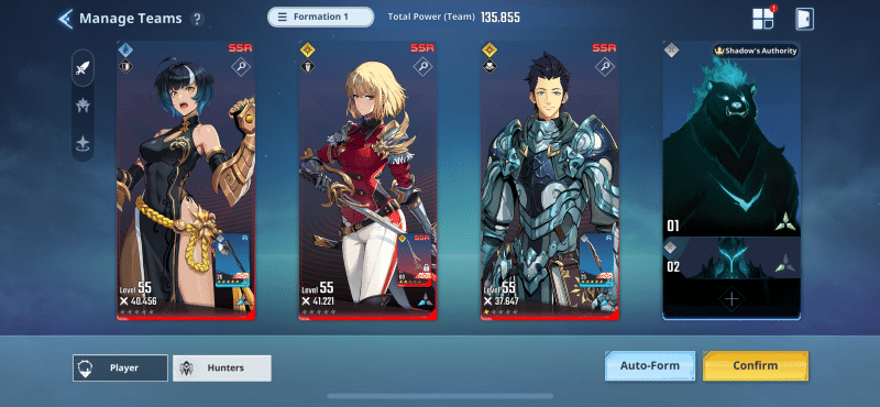 solo leveling arise teams