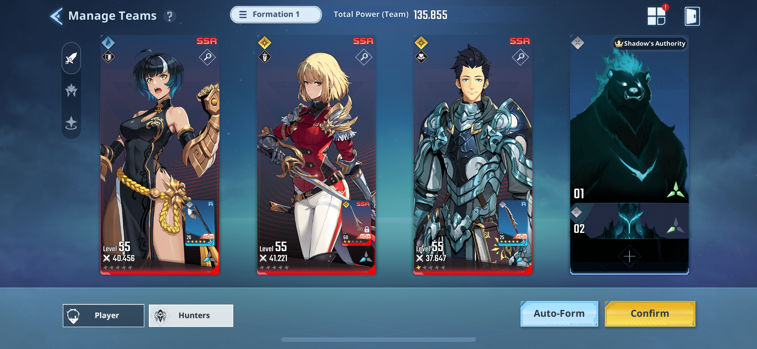 solo leveling arise teams