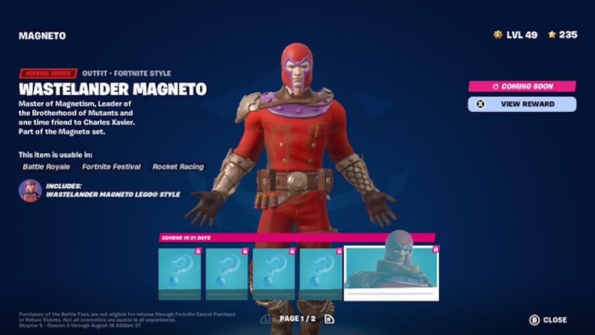 Fortnite Magneto Skin