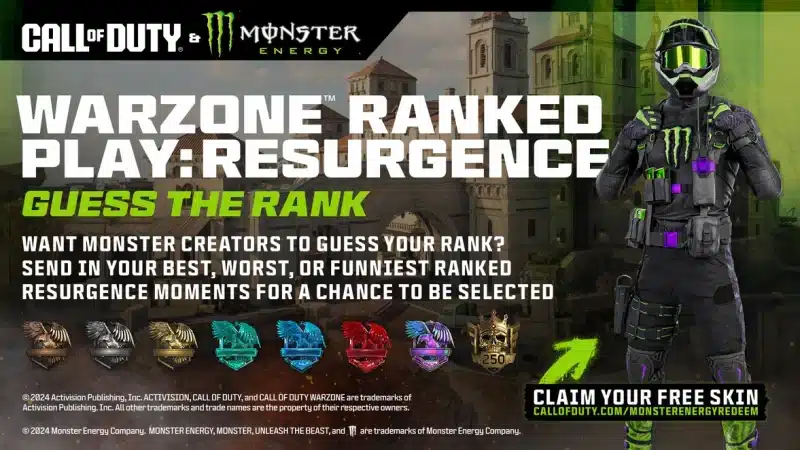 CoD Warzone Monster Energy Skin