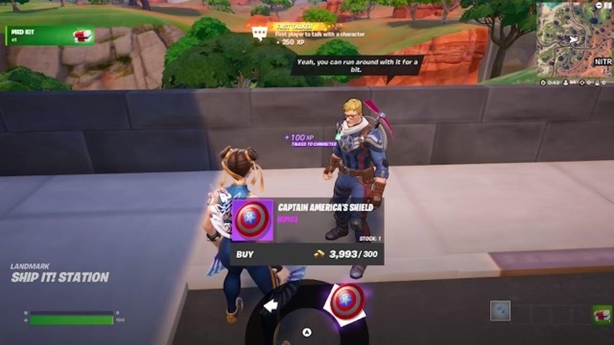 Where to find the captain America shield in fortnite