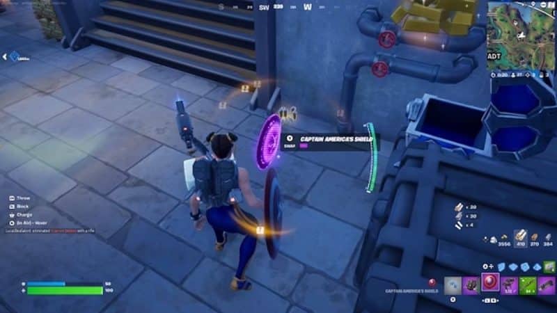 Where to find the captain America shield in fortnite