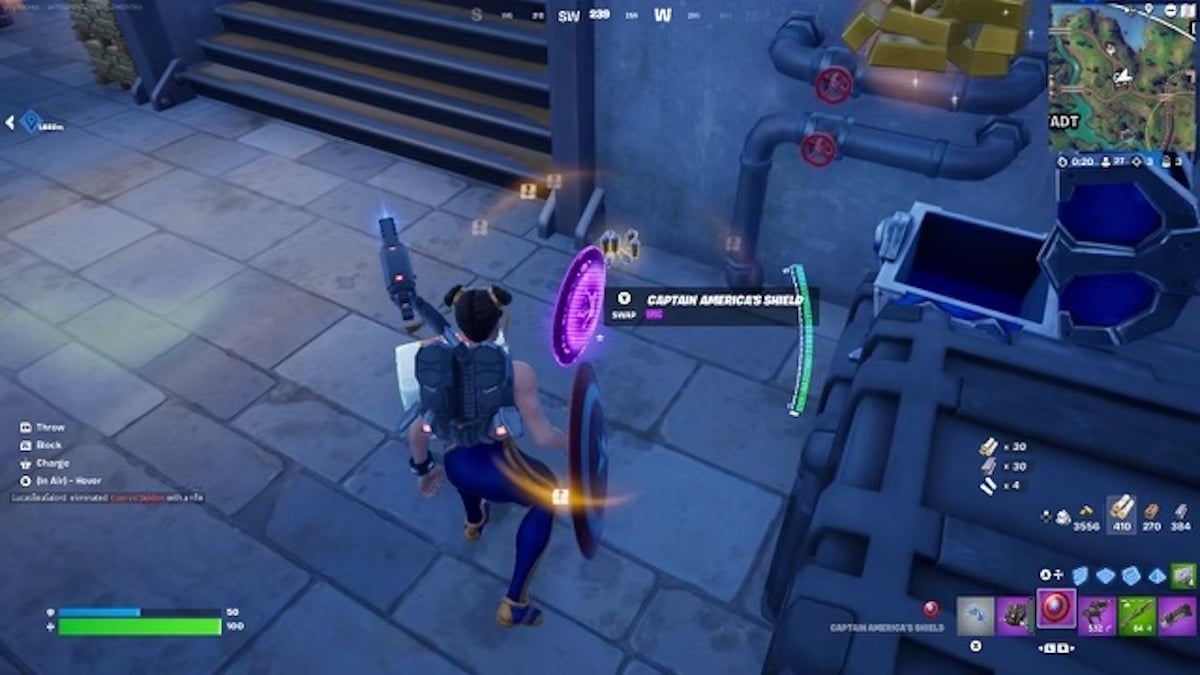 Where to find the captain America shield in fortnite
