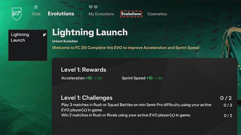 EA FC 25 Evolutions
