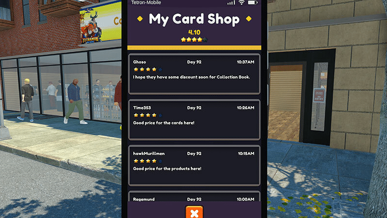 TCG card shop simulator Roadmap app