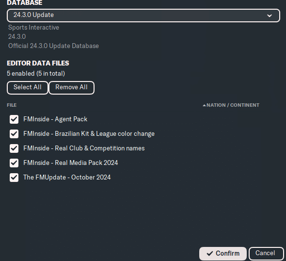 FM24 24/25 database update