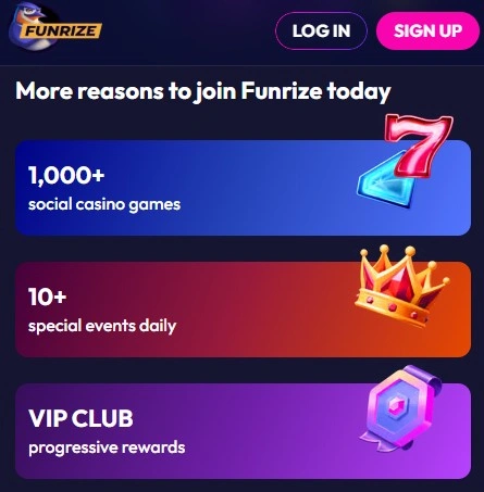 funrize casino review: games, special events and VIP club