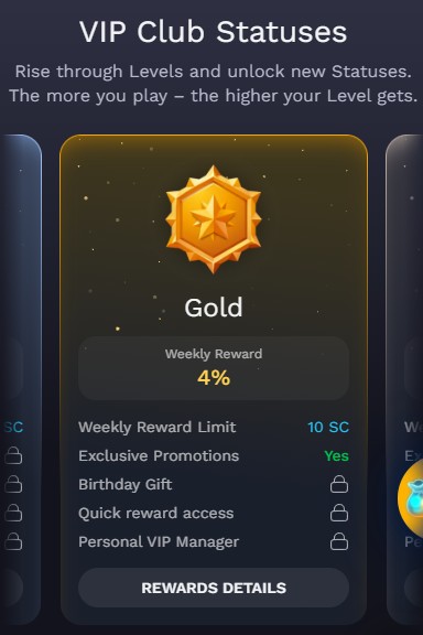 nolimitcoins vip club: gold status