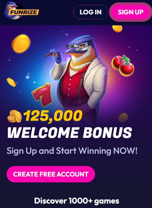 Funrize casino no deposit and welcome offer
