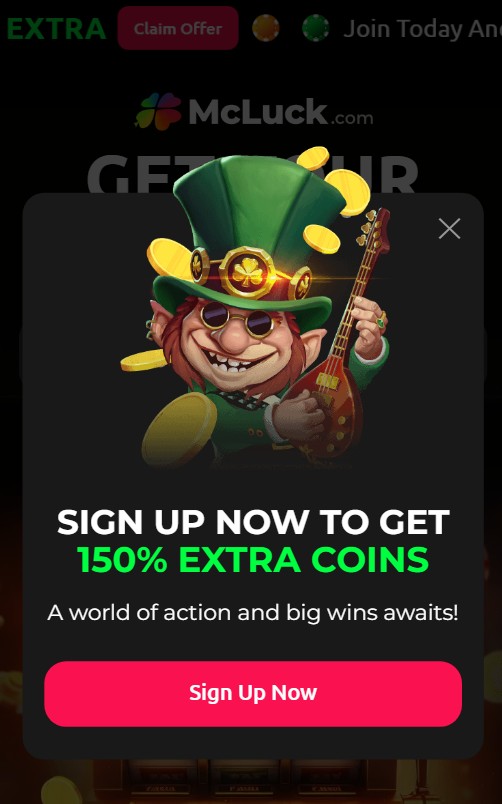 McLuck no deposit bonus and welcome offer
