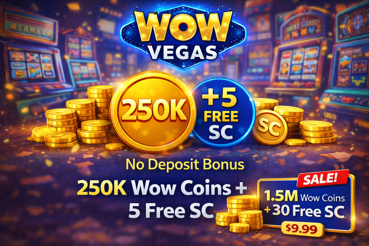 Wow Vegas Referral Code 2026: Get 35 Free SC + 1.75M Wow Coins
