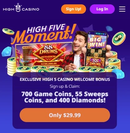 high 5 casino welcome bonus