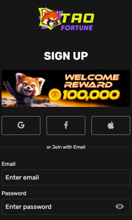 3. TaoFortune - Best Gift Card Processing Speed - welcome bonus 175,000 Tao Coins + 1 Secret Coin