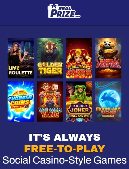 RealPrize social casino-style games