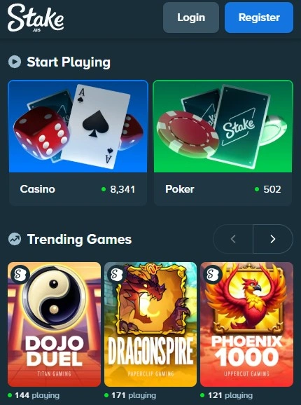 stake.us trending games