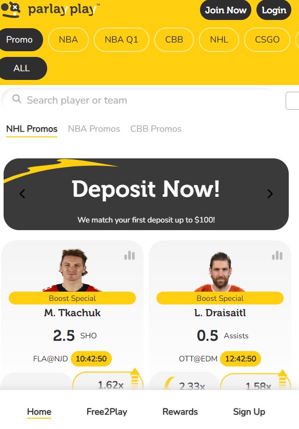 Parlay play promo