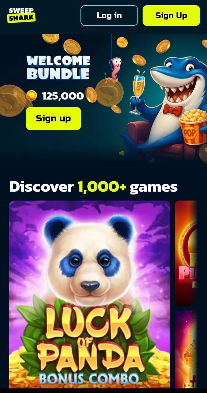 Sweep Shark welcome bonus