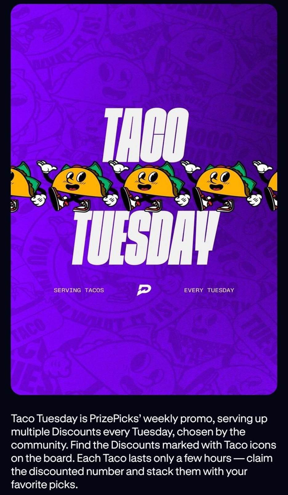 Prize Picks Taco Tuesday promotion 