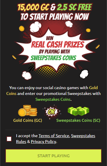 Hello Millions no-deposit bonus 15,000 GC + 2.5 SC Free